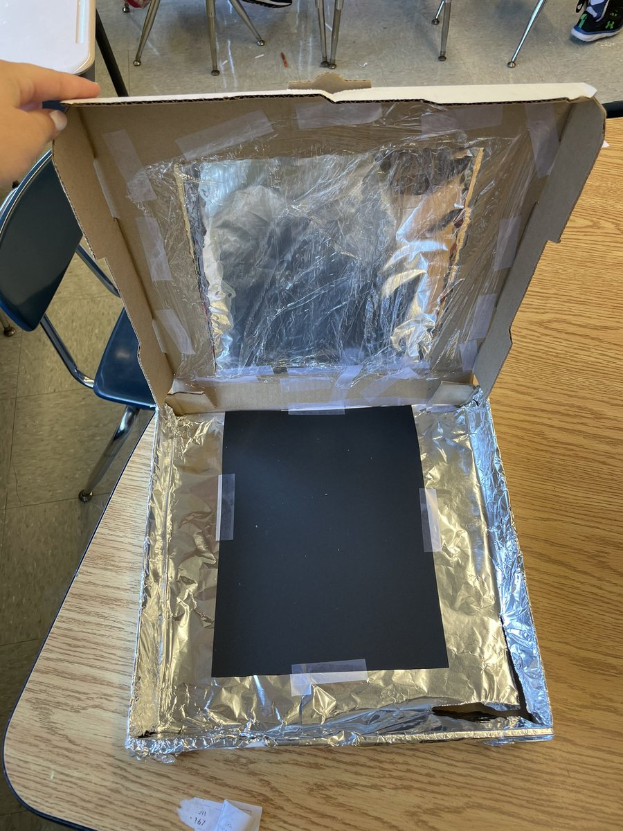 We followed steps to create a solar oven 🏕️ <a href="/TheHopkids/">Jennifer Hopkins</a> <a href="/WWP_Dalers/">WWP_Dalers</a>