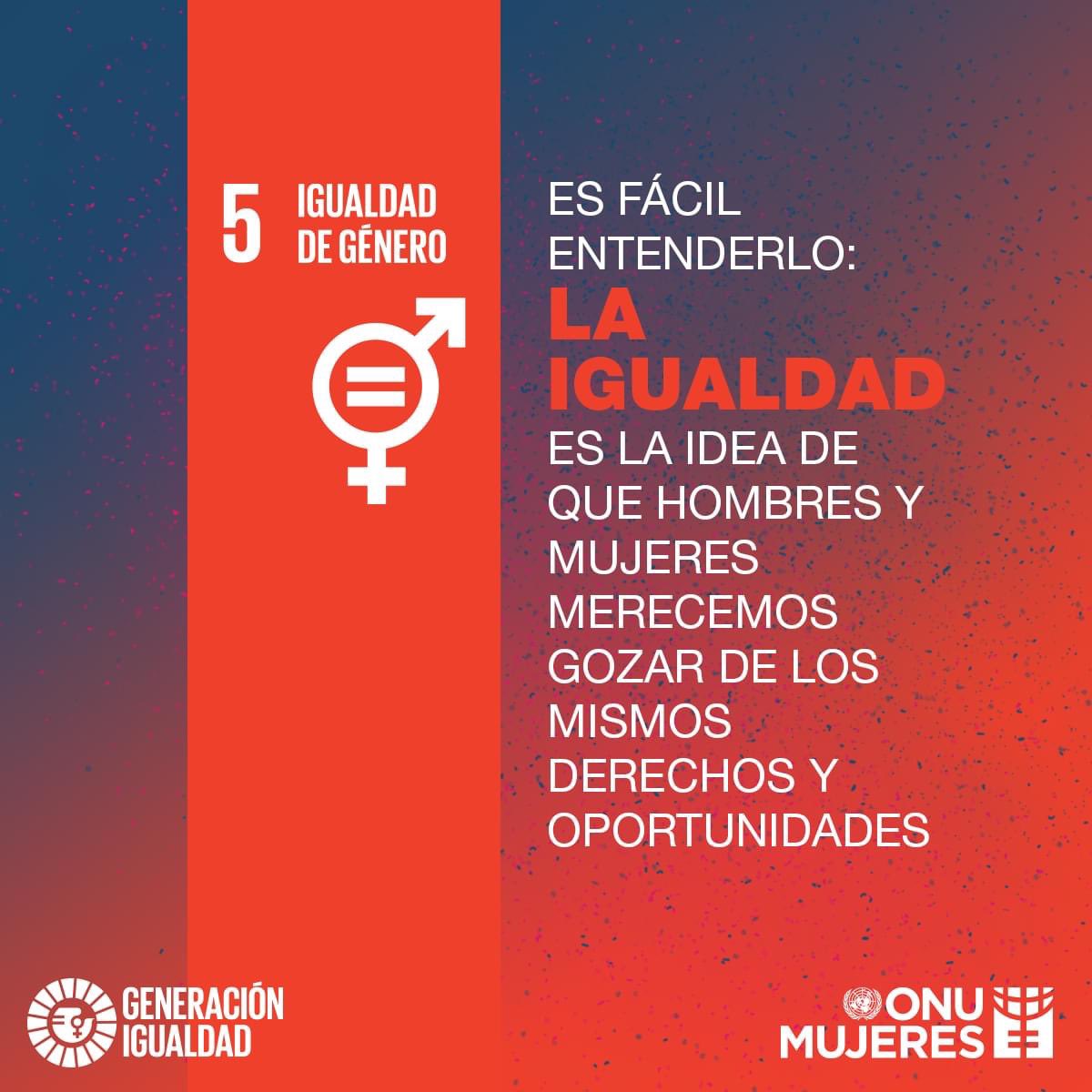 📣La igualdad de género NO significa: 

➡️Que las mujeres y hombres sean lo mismo
➡️Que ellas merecen más poder que ellos
➡️Que las mujeres deben odiar a los hombres
➡️Que las mujeres son superiores

👉🏽La #igualdaddegénero beneficia a toda la sociedad. 🌍