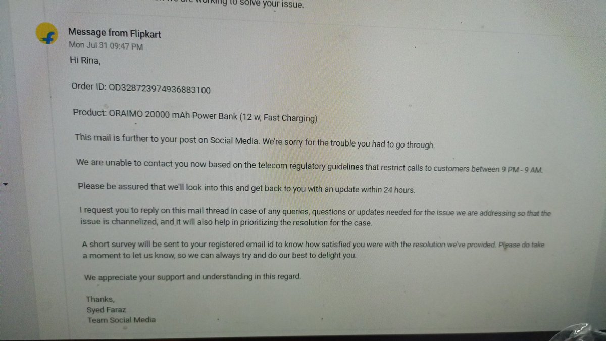sujay9911's tweet photo. Even after 72 hours after 24 hours assurance, I did not get any solution.
My order id-OD328723974936883100
#Biggestscam
#SCAM #filipkart
what's happening ??? @flipkartsupport @Flipkart
@_Kalyan_K #fraud #fake https://t.co/VoSu9YGuEC