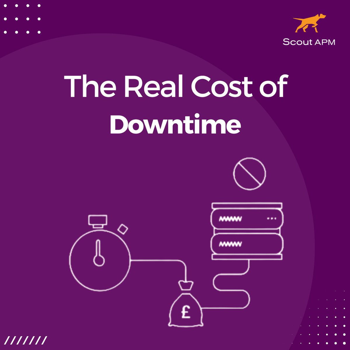 ScoutAPM's tweet image. The hidden expenses of system downtime: lost revenue, stressed teams, and negative selection. See how APM could help with these unplanned events.

More at - scoutapm.com/blog/the-cost-… 

#DowntimeCost #TechFailures #BusinessImpact