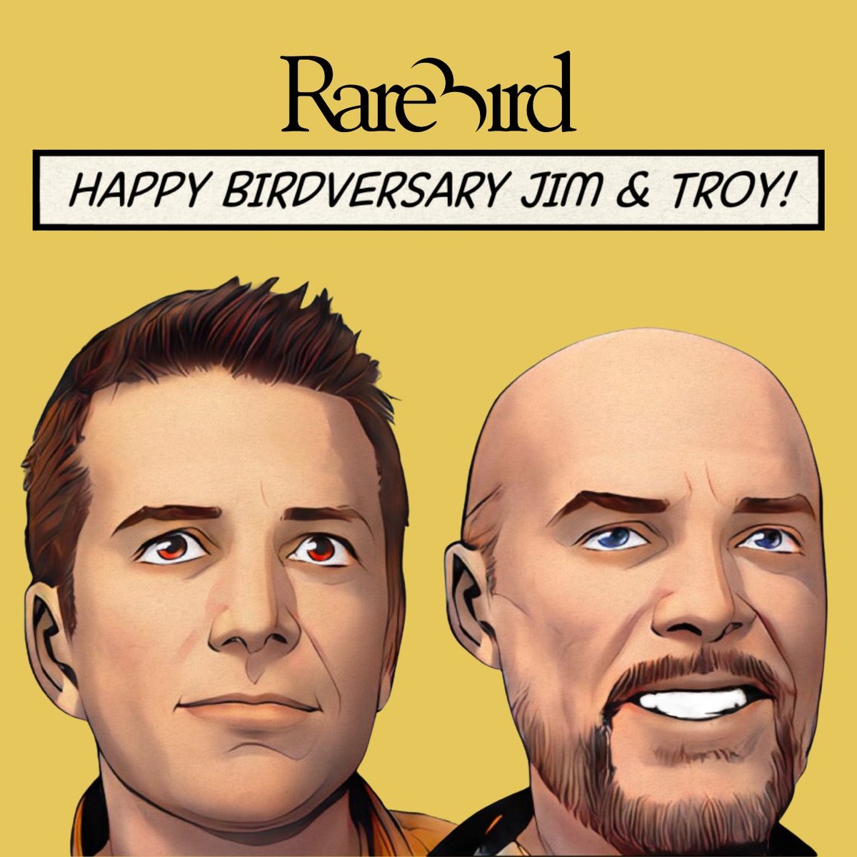 Twenty-five years ago, the original "rarae aves"—co-founders Jim Cota, Troy Chandler, and Ben Rothe—opened for business and Rare Bird first took flight. Happy Birdversary, Jim and Troy! 
#Birdversary #RareBird #workanniversary