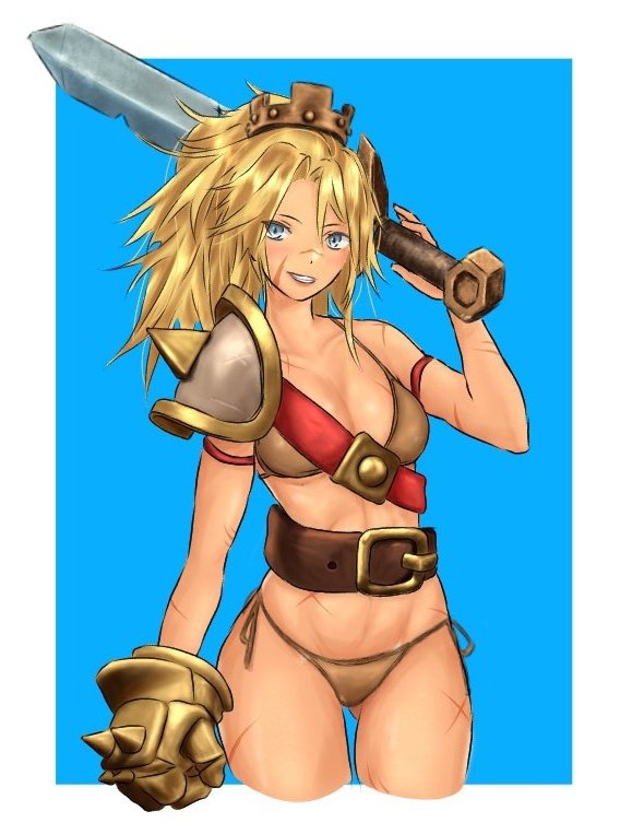 kamihate____'s tweet photo. WIP of the barbarian king #genderbend from #clashofclans ⚔️ https://t.co/5BCrSnIuYk