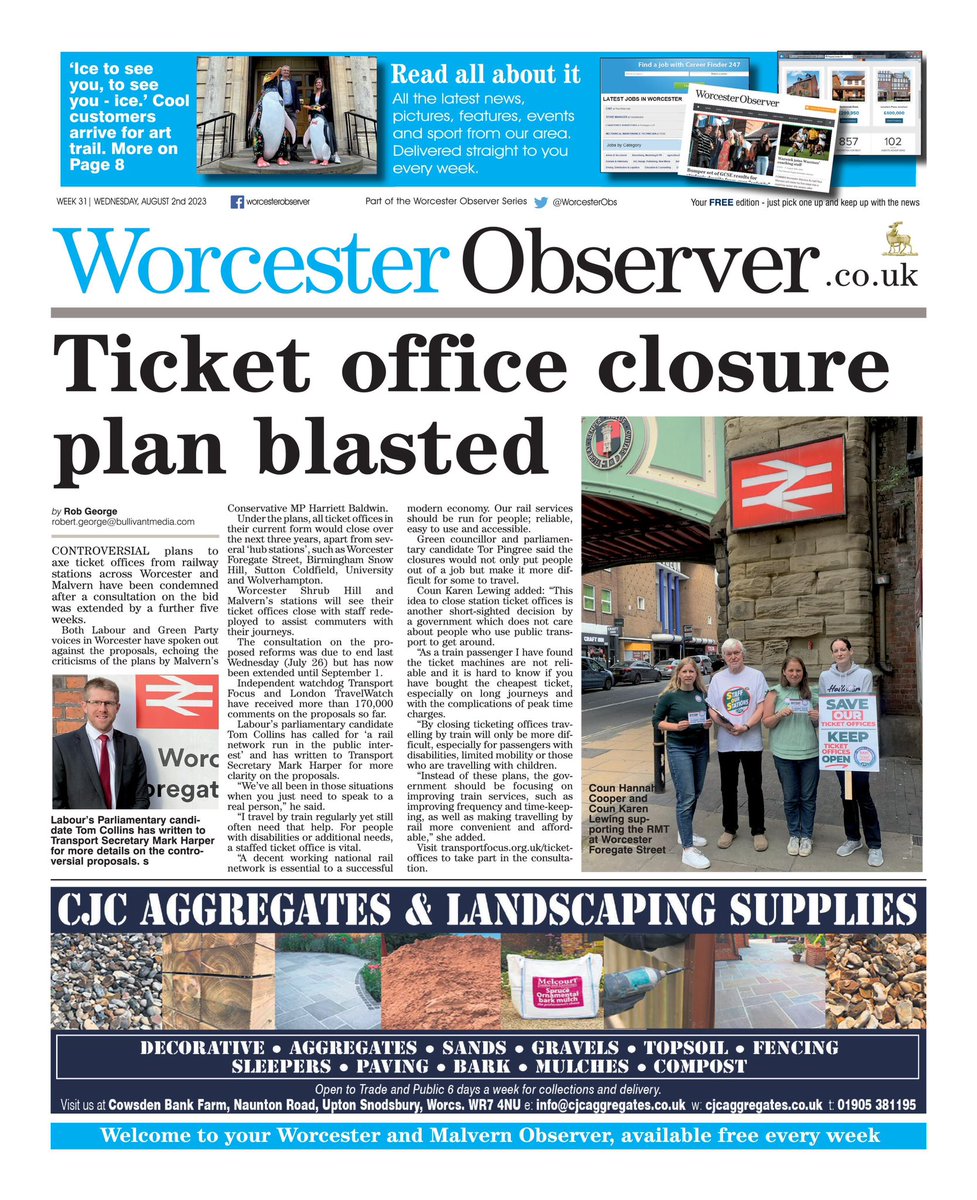 Don't miss out on this week's Worcester Observer front page! Stay in the know, read the paper online for FREE at worcesterobserver.co.uk/editions/ or pick up a copy on Friday! #Worcester #WorcesterObserver #LocalNews
