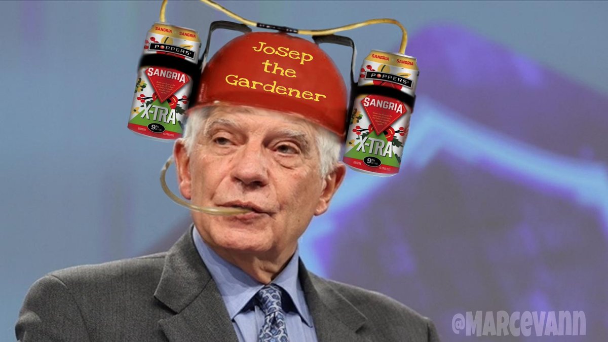MarceVann's tweet photo. Anche per oggi Don Josep Borrell De Sangria ha sparato la sua mega cazzata post-aperitivo.
Aiutatelo a smettere, vi prego. 🙈🙈🙈
#BodegaBorrell #JosepTheGardener #TurboSangria https://t.co/yiHK7Niq5E