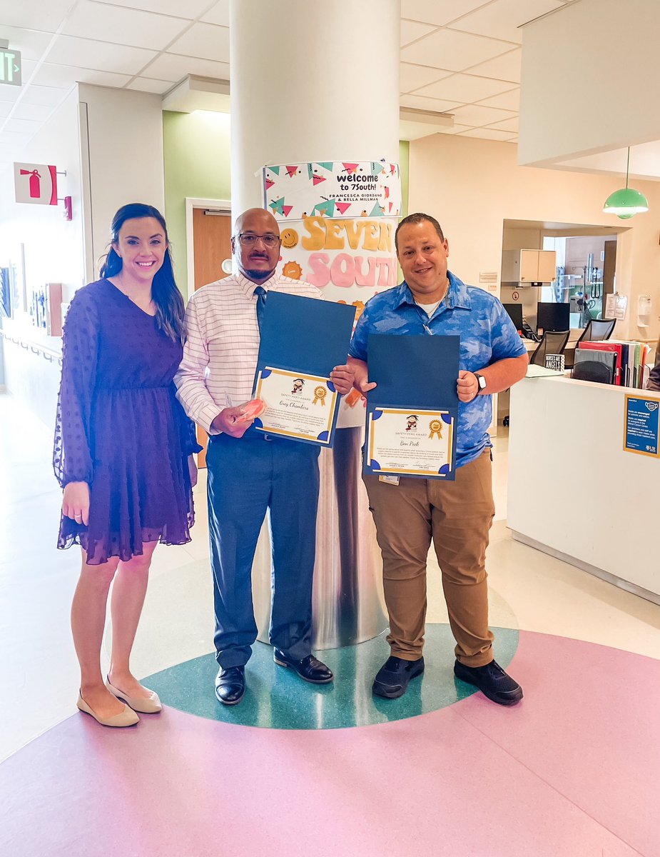 Congratulations to Greg and Ben, Operations Supervisors, for their #SafetyHero Award! 
When an urgent need for a medical device arose, they worked to quickly obtain the device from an outside institution, ensuring the patient received the care they needed!

#targetzeroharm