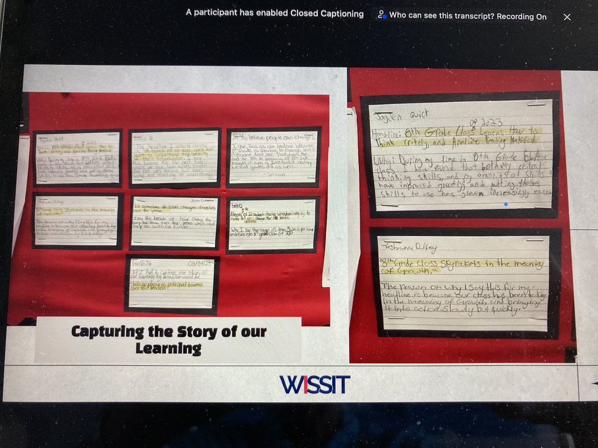 The power of elevating student voice, choice and learning. Inspiring presentations by ⁦<a href="/Rabbitross/">Jessica Ross</a>⁩ ⁦<a href="/eroteaches/">Ellen Rogers (she/her)</a>⁩ ⁦<a href="/gerald_smithjr/">Gerald D Smith Jr</a>⁩ #wissit23