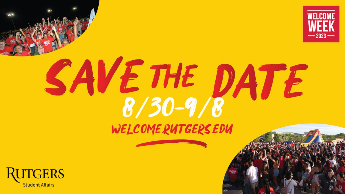 It's August—and Welcome Week is less than a month away! Save the date for Welcome Week, including events like New Student Convocation, Scarlet Carnival , Involvement Fair, and Scarlet Rumble, among much else!  Learn more: buff.ly/3OJGt6M