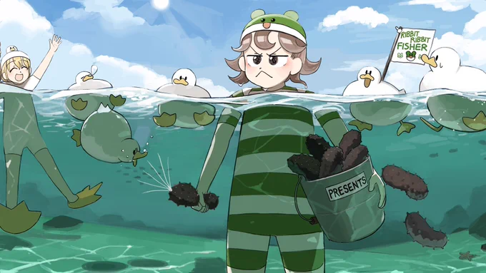 She harvested sea cucumbers.