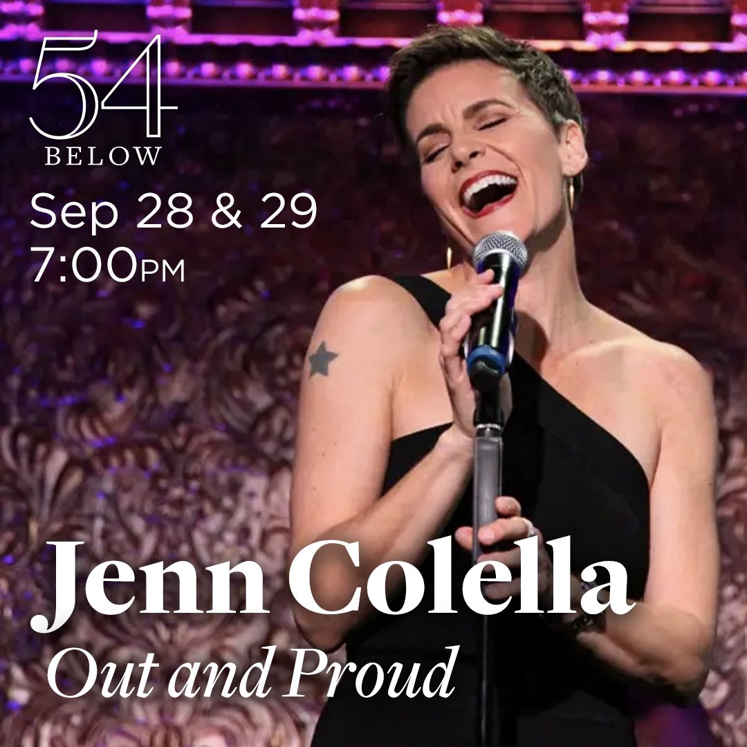 Following her hit debut & NYE shows, Tony nominee @JennColella is back w her PRIDE show! Through pop, rock, funk, & musical theater, she'll share her coming out stories & celebrate love. On sale to Patrons 8/4, Members 8/9, & the public 8/10, at noon. 54below.org/JennColella