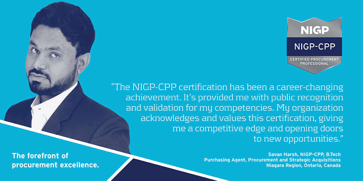 OfficialNIGP's tweet photo. 1,110 procurement professionals have earned NIGP-CPP certification. Will you be next? See why procurement leaders are choosing the NIGP-CPP to forge their own paths in accelerating their careers in procurement. #NIGPCPP https://t.co/Fhd7rWUul6 https://t.co/zhKuHi37yv