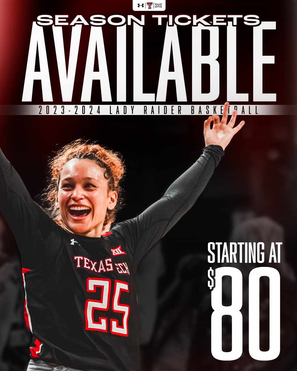 Lady Raider Nation, it's 𝗚𝗢 𝗧𝗜𝗠𝗘 ‼️

We've got a loaded squad and need you to help us 'Pack the USA'

Season tickets are on sale now, and start at just $80! 

🎟️ - bit.ly/LRTixs