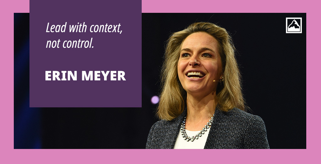 GLNsummit's tweet photo. "Lead with context, not control." @ErinMeyerINSEAD #GLS23 https://t.co/E5rEd8qUNF