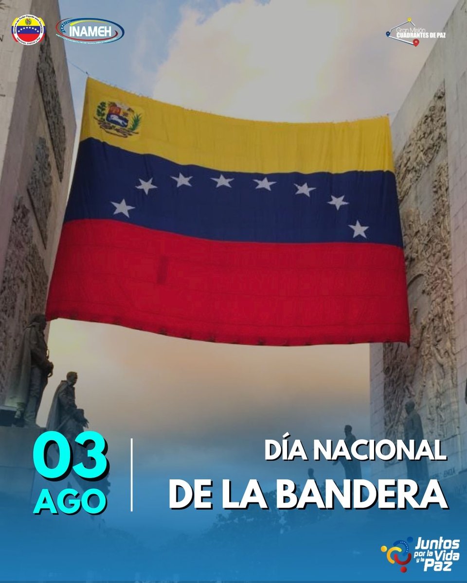 Hoy Hace 217 años se realizó la primera #YoIzoMiBandera como símbolo de Luchas,Unión, Dignidad y Libertad, Por el Almirante en Jefe Francisco de Miranda, quien hoy nos inspira a defender la Independencia y Soberanía por la Patria <a href="/NicolasMaduro/">Nicolás Maduro</a> <a href="/Soykarinacarpio/">Karina Carpio</a> <a href="/Daniel_PerdomoB/">Daniel Perdomo</a>