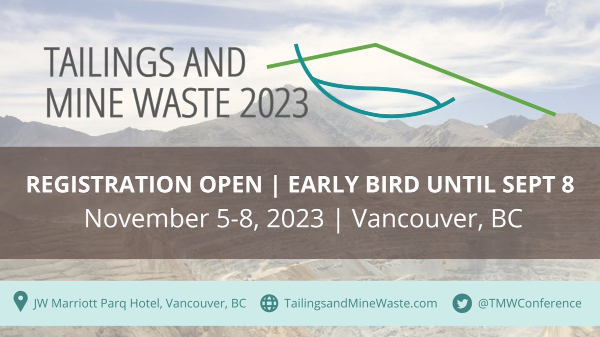 Tailings and Mine Waste Conference tweet media