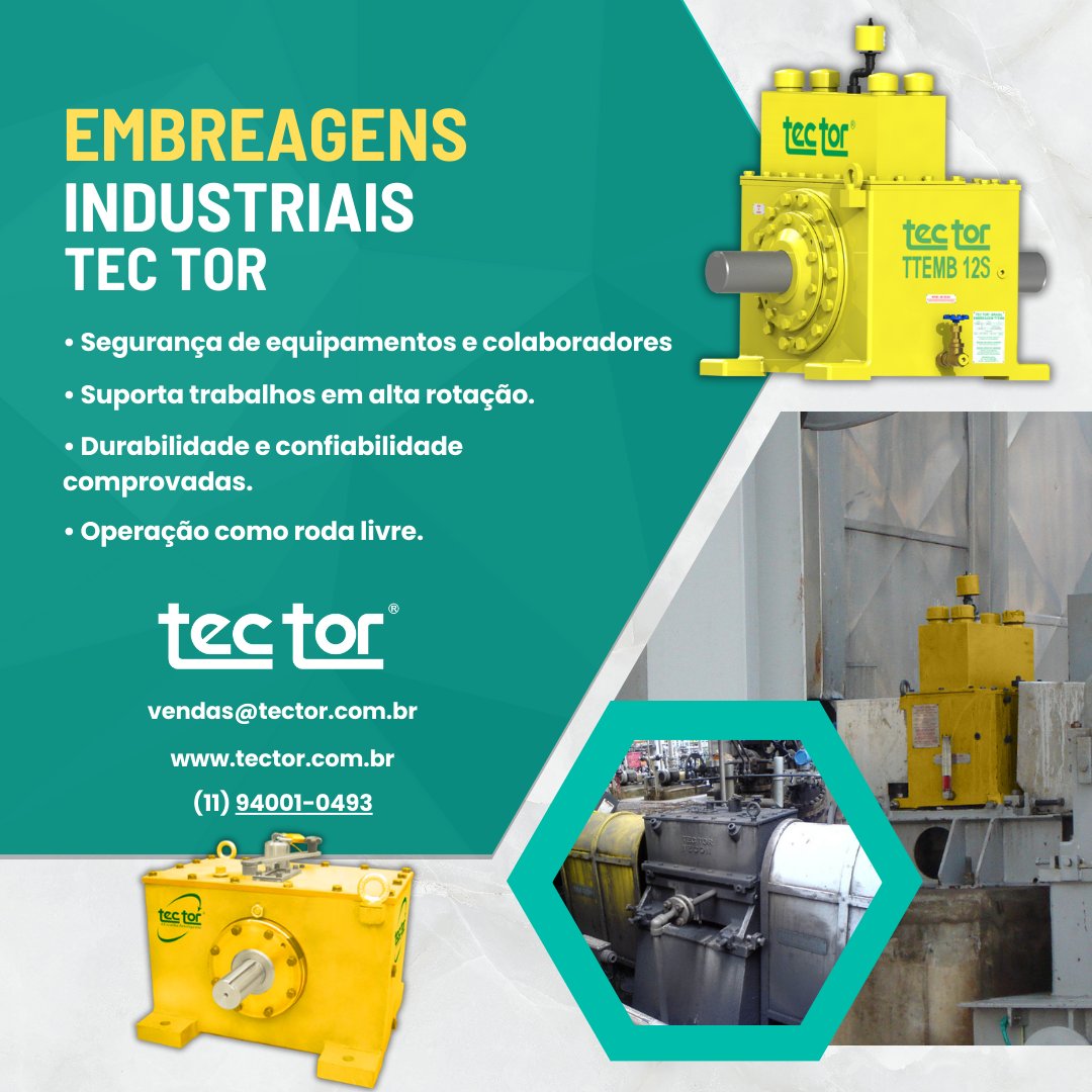 tectorbr's tweet image. 🔧 Embreagens TEC TOR 🔧
Impulsione a eficiência e a confiabilidade do seu maquinário com as embreagens industriais de alta performance da TEC TOR, que foram projetadas para suportar ambientes agressivos e trabalhos em alta rotação.