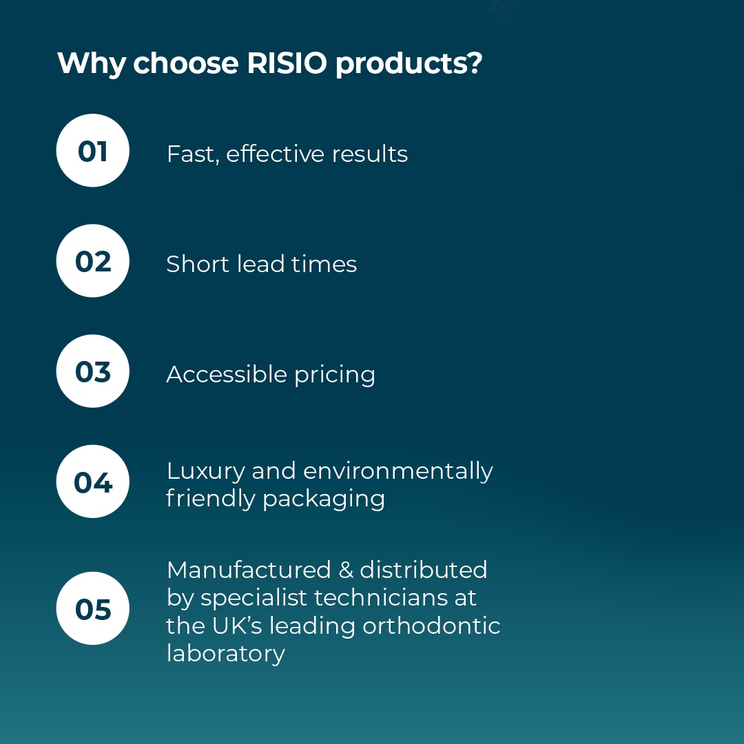 AshfordOrtho's tweet image. Discover the ultimate solution for #aligners, #retainers, and #whitening - #RISIO! 🌟 Direct from the lab, your patients will love these benefits. 

Proudly made in the UK 🇬🇧

Get in touch now at bdm@als-dental.com.