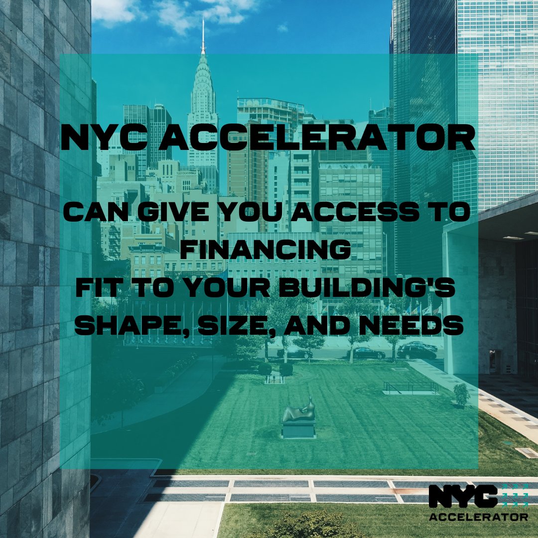 Want to upgrade your building's energy efficiency? You can find financing options tailored to your building's size, shape, and needs with #NYCAccelerator. Learn more about financing your building's upgrades: on.nyc.gov/40Pa2rv