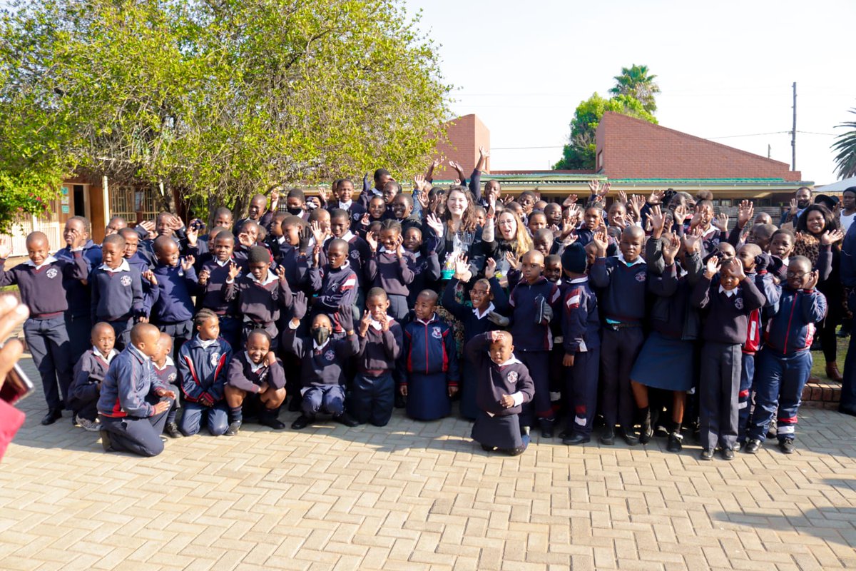 We have final year students on placement in Africa, called #ProjectZulu. Here they receive another warm welcome from the community where they will share their #OccupationalTherapy skills. Even a beautiful brass band!