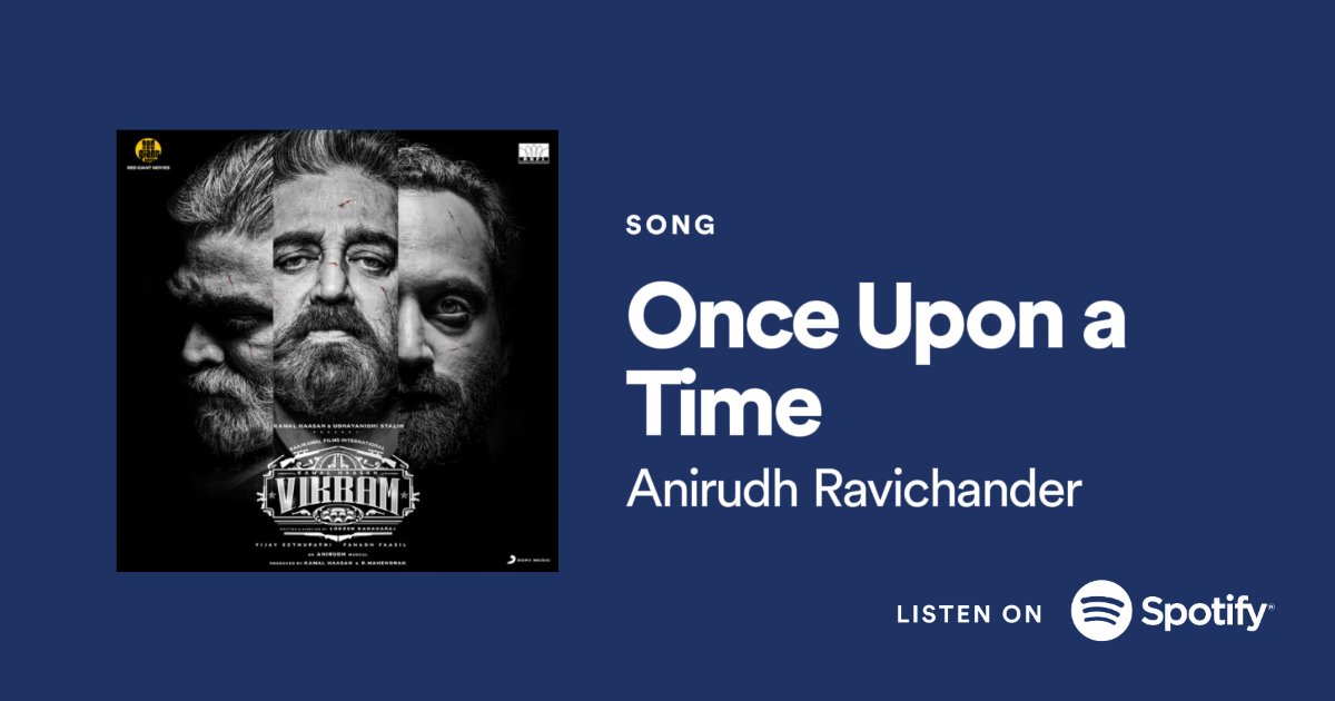 Once Upon a Time surpass 50M streams on Spotify!

It's @anirudhofficial 25th songs to get more than 50M streams on the platform!

#Anirudh #AnirudhRavichander #KamalHaasan #Vikram #LCU #LEO #LeoFilm #OnceUponATimeTour #EagleIsComing