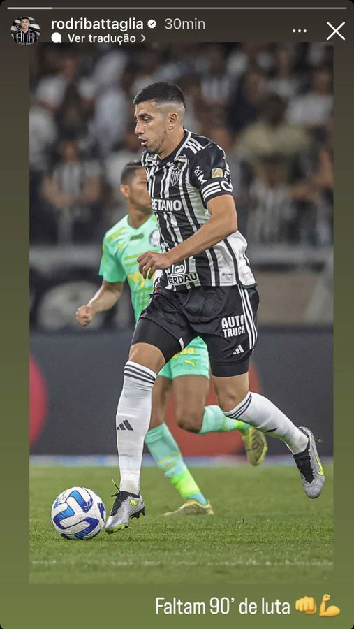 CentralDoCAM's tweet photo. Um dos poucos que está se destacando no elenco do Galo, Rodrigo Battaglia posta story com a seguinte legenda:

"Faltam 90 minutos de luta", escreveu.

📸 Reprodução/Redes Sociais https://t.co/wq4ShFQQTO