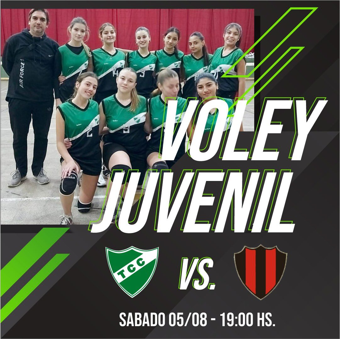 🏐 Este sábado en nuestro Gimnasio 20 de junio nuestra categoría juvenil de voley recibe a Cremería en un partido amistoso! 
Seguimos sumando experiencias! 💪🏻💚

#tcc #voley #voleyfemenino #deporte