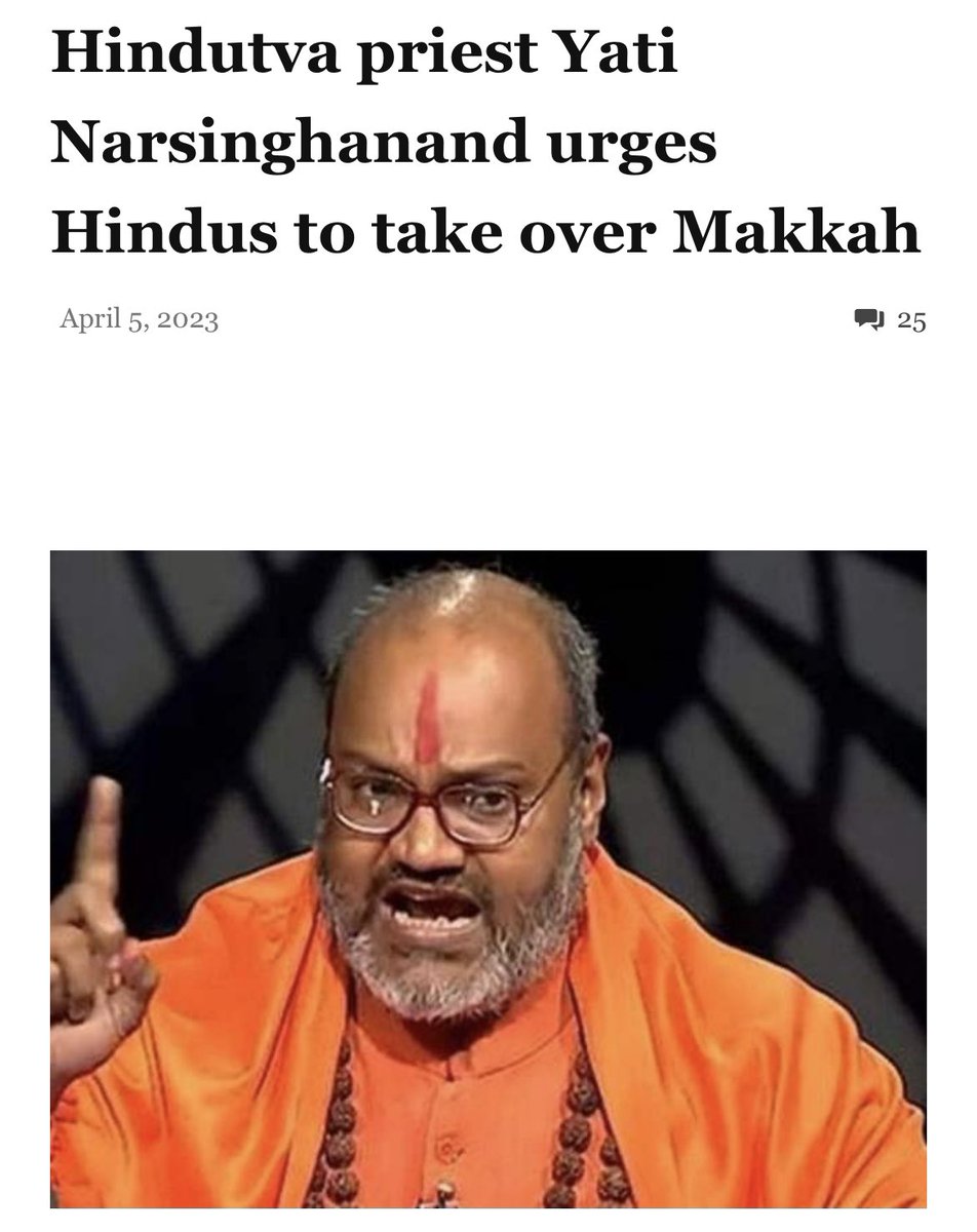 The same guys telling you The Ka’bah was one a Hindu temple with Hindu idols buried beneath it are the same ones making the same claims about thousands of Mosques across India to justify their destruction!