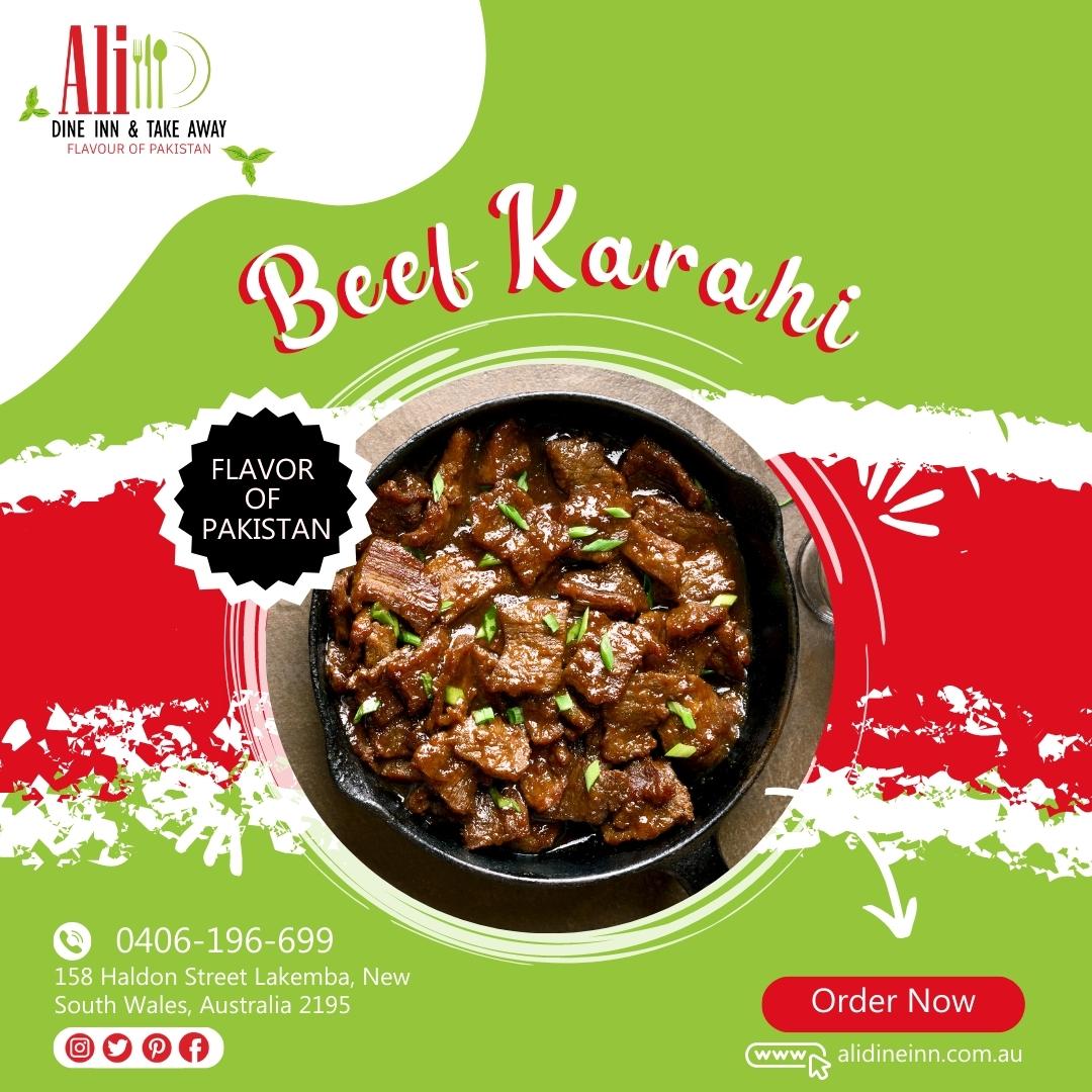 @AliTakeaway presents 'Beef Karahi'.
.
Don't delay, and enjoy the taste at @AliTakeaway
.
Call us at: 0406196699
158 HALDON ST LAKEMBA
.
#AliDineInnAndTakeAway #AliDineInnLakemba #sydneylocals #sydneyhotels #halalsydney #BeefKarahi #Karahi #sydneyfoodstreet #Lakemba2023