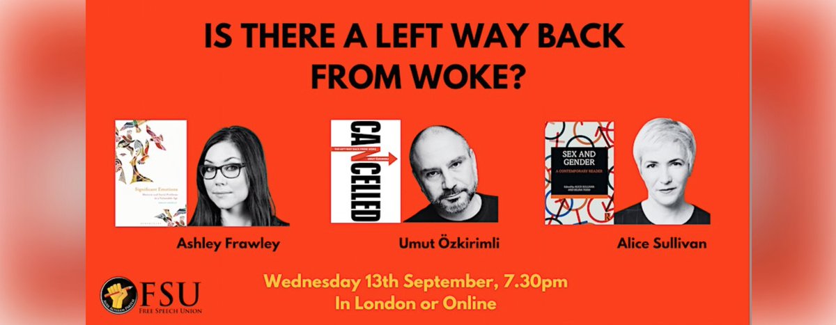 I am happy to announce the first public event on Cancelled: The Left Way Back from Woke. Heartfelt thanks to <a href="/ProfAliceS/">Professor Alice Sullivan</a> and <a href="/AshleyAFrawley/">Ashley Frawley</a> for kindly agreeing to critically engage with my book and to <a href="/janmacvarish/">Jan Macvarish</a> and <a href="/SpeechUnion/">The Free Speech Union</a> for offering me a platform knowing where I