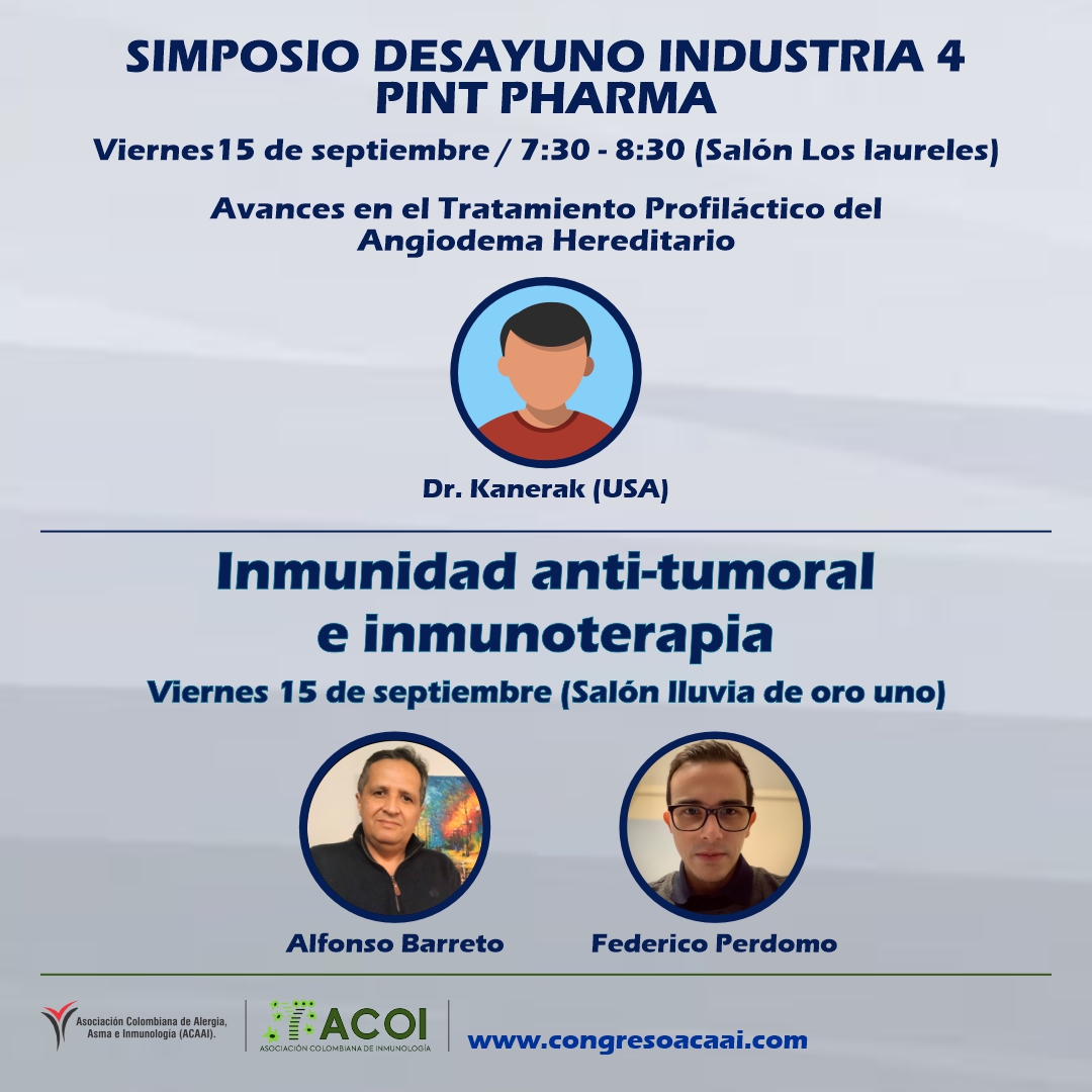 inmunoacoi's tweet photo. Congreso Colombiano de Alergia, Asma e  Inmunología ACAAI-ACOI en Barranquilla del  14, 15 y 16 de 2023 Simposio  sobre inmunidad anti-tumoral e inmunoterapia. https://t.co/TCcy61Fjga