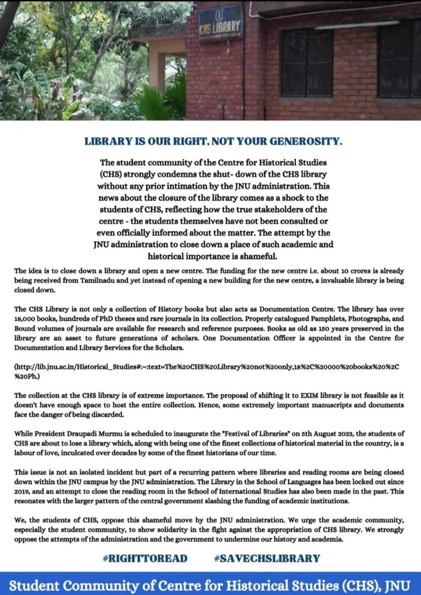 SaibBilaval's tweet photo. The CHS Library houses the personal book collections donated by legendary scholars such as Bernard Cohn!
Shutting the library and disposing/dispersing documents and collections would be a huge travesty. #SaveCHSLibrary https://t.co/VqTmRjpF1y