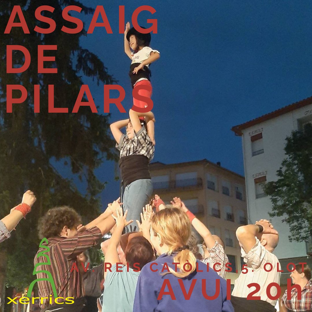XerricsOlot's tweet photo. Aquest cap de setmana marxem a França a actuar com a última actuació abans de les vacances,però mentrestant...
Continuem assajant i avui toca assaig de pilars!
Us esperem a tots al local a les 20h!
#assaig #pilars #local #olot #garrotxa #castells #castellers #castelleres #dijous https://t.co/ykzXEhG5ea
