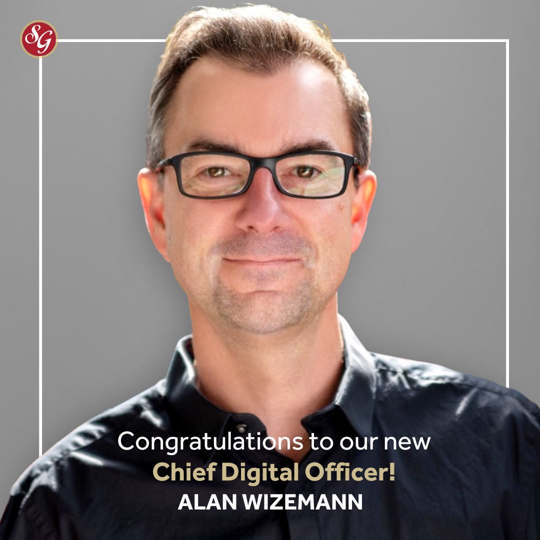 SGWSCareers's tweet photo. Please join us in congratulating our new Chief Digital Officer, Alan Wizemann! 🎉 We are excited to have him join our team and cannot wait to see all that he will do. Welcome to the #SGWS family, Alan! https://t.co/Q840aZvaNK
#SGWSCareers #WorkAtSGWS https://t.co/bU6Goy0WpP