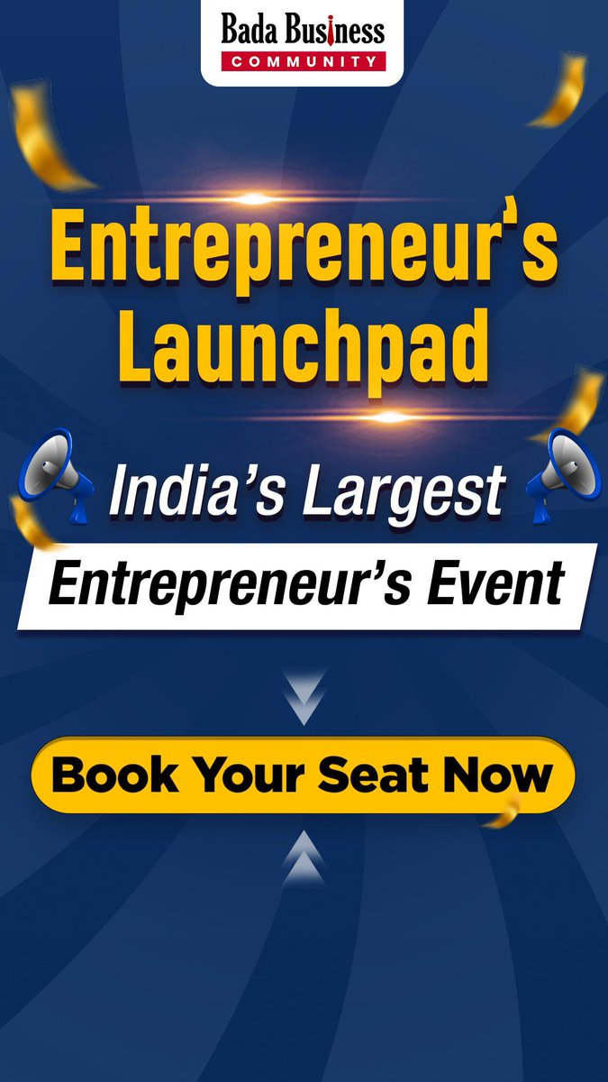 nikhil_samrit's tweet image. 🚀India का सबसे बड़ा Entrepreneurship Event,
📈जहाँ मिलेगी आपको Business की Best Learning,
👥साथ में Youth Entrepreneur से मिलने का मौक़ा.
🤷‍♂️Dr Vivek Bindra की ओर से Special Invite आपके लिए.
📅आज ही अपनी Seat Book करें.

badabusiness.com/launchpad/ente…