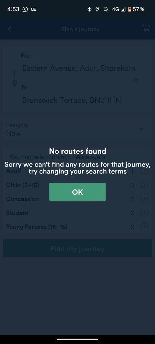 SaffThinks's tweet photo. @StagecoachSouth Hiya are you able to give any updates on the 700 towards Brighton? I've been here for over half an hour and the app doesn't seem to be giving any information at all, despite my WiFi working fine on all other apps. https://t.co/yAhOojuZjW