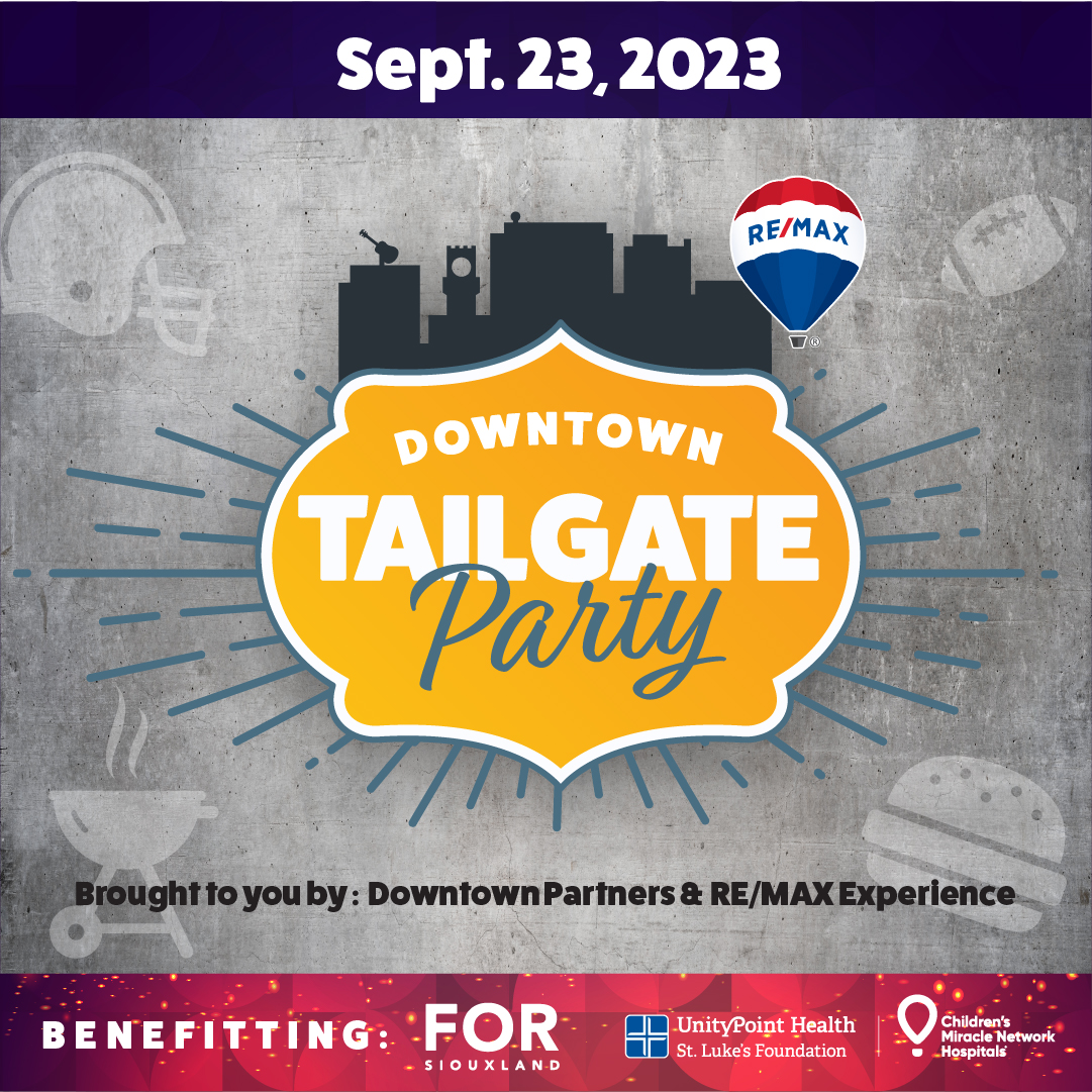 DOWNTOWN TAILGATE PARTY IS BACK SEPT. 23 FROM 1:00 PM - 10:00 PM 🏈

We had SO MUCH FUN last year, we’re doing it all again!
Football fans, Cornhole fans, Damon Dotson fans, and anyone who’s a big fan of parties, MARK YOUR CALENDARS 📆 We'll meet you at the corner of 4th &amp; Jones!