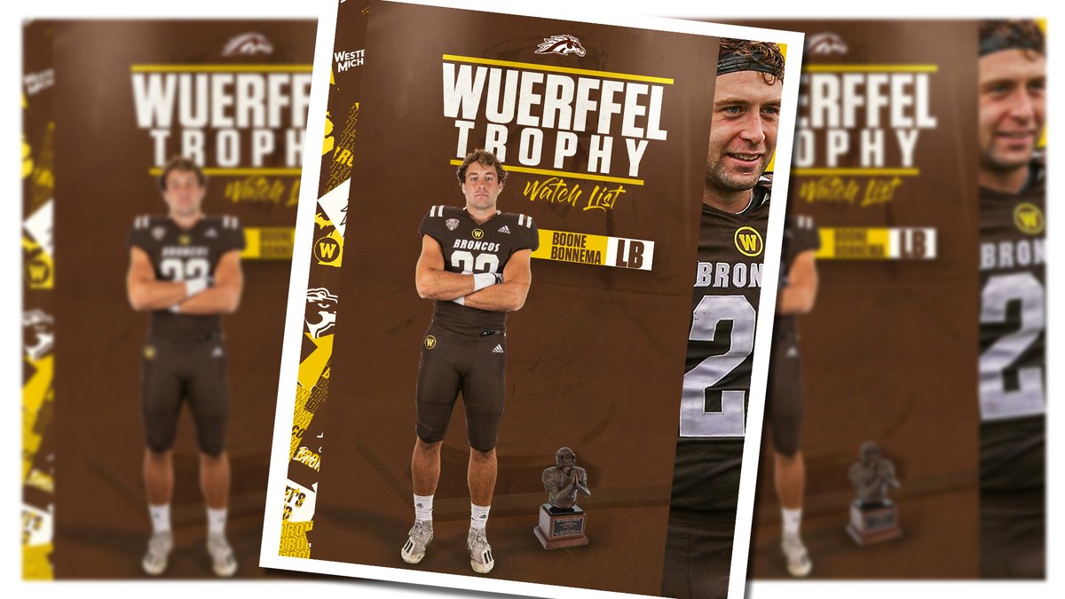 . <a href="/BooneBonnema/">Boone Bonnema</a> is the perfect student-athlete to represent WMU Football for this award.   

Congratulations on making the <a href="/WuerffelTrophy/">Allstate Wuerffel Trophy</a> 
Watch List!

wmubroncos.com/news/2023/8/3/…