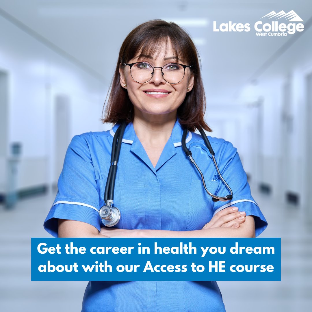 lakescollege's tweet photo. 👨‍⚕️👩‍⚕️ WANT TO GET A DEGREE AND WORK IN HEALTH OR SOCIAL CARE BUT NOT SURE HOW TO GET THERE?

Our Access to Higher Education course lets you learn online from the comfort of your home while still receiving in-person support.

Find out more and apply here: https://t.co/EknDZJcWJ8 https://t.co/ZFT94Ewump