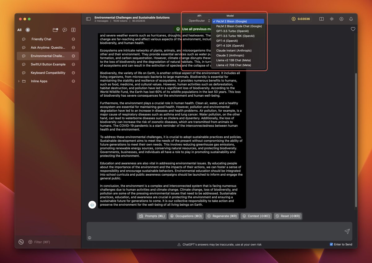 MindMac supports OpenRouter