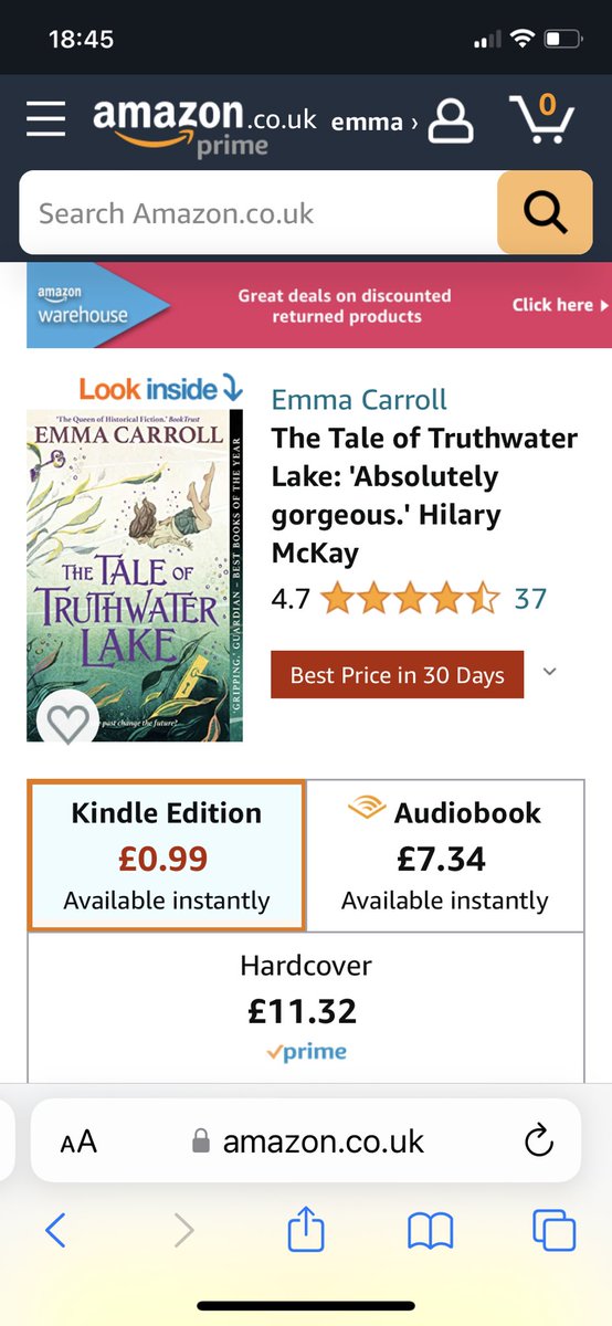 If Kindle is your thing then my ENTIRE @faberchildrens back catalogue PLUS Truthwater Lake is currently on offer at 99p per book on that Amazon place ( Letters is slightly more pricey at £1.49) Cheaper than chips!