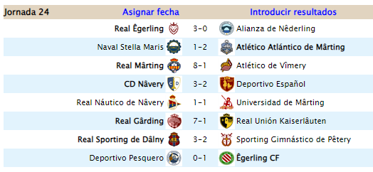 <a href="/AdeuPoma/">Adeu Ferran</a> <a href="/Fer_S_B/">Fernando Suárez🇪🇦🇺🇦🇮🇱</a> <a href="/SRSantAngelo1/">SRSantAngelo</a> <a href="/TECTONIAFOOTBA1/">TECTONIA</a> <a href="/DAiros_14/">Dairos</a> <a href="/dronte/">Javier Jiménez</a> <a href="/ruestern_/">Paula</a> <a href="/bipancho/">Francisco Sánchez Tortosa 🇮🇱</a> <a href="/cacaueses/">Ave</a> <a href="/scudettocalcio2/">El Scudetto</a> <a href="/Istel_/">Istel</a> @Oskartxuprz <a href="/_alarq/">nadie</a> @SIO_FC <a href="/GouldCity/">G . O . U . L . D ®</a> <a href="/Coronel_Blimp/">Sargento Warden</a> <a href="/xtaoth/">Juan T.</a> <a href="/Eleder_/">Eleder/_\</a> <a href="/Bastian15347977/">Bastian_El_Sigiloso_de_Saitaka</a> <a href="/SDalnia/">Stella Maris de Dâlnia</a> <a href="/AlantikoKF/">Alêtiko Alântiko KF</a> Así queda el resumen completo de la jornada en primera