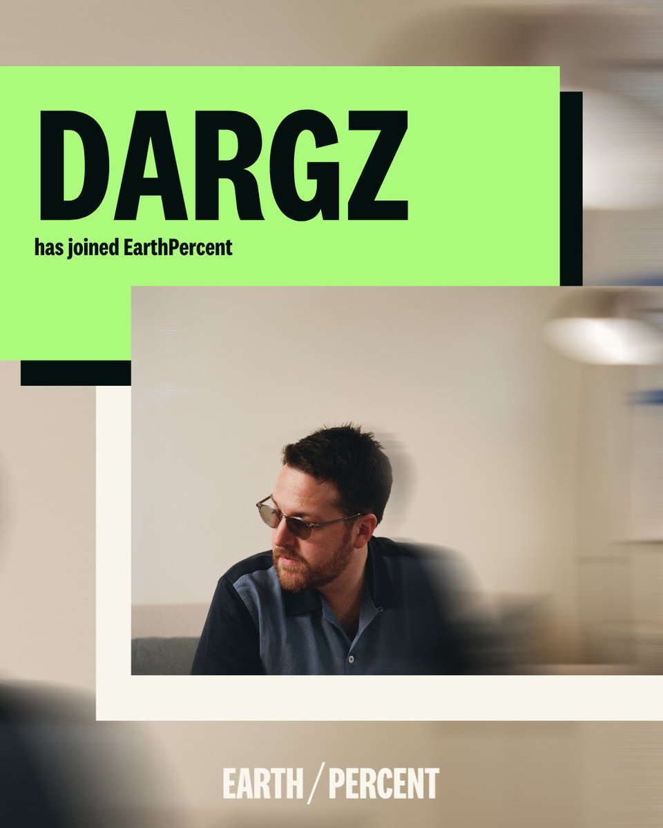 📢🌍 Please welcome our latest 'EarthPercenter'; DARGZ <a href="/David_Dargahi/">David Dargahi</a> has joined over 200 artists helping fund our Grant Partners and their efforts to tackle this urgent planetary emergency.

Dargz has pledged 1% of streaming royalties, thank you! #UnleashThePowerOfMusic