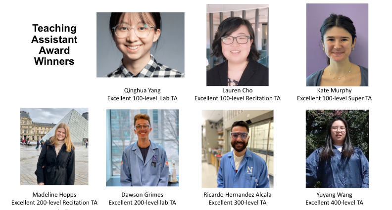 NorthwesternPLU's tweet photo. It has been a great year for PLU Awards! Join us in celebrating the winners of the Lambert Award, Gelewitz Award, TA Awards, and TA Honorable Mentions. https://t.co/zcInEXchQR