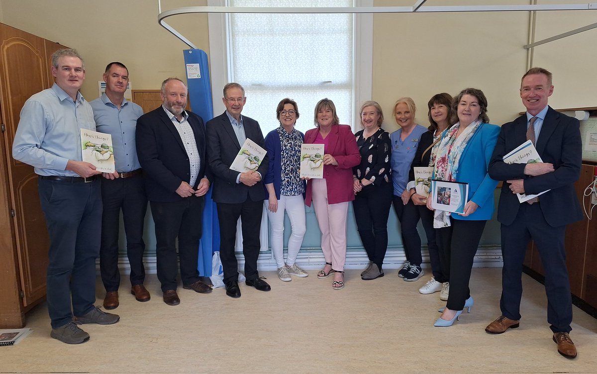 StaffNewsWNW's tweet photo. Delighted to have @MaryButlerTD  @eamonocuiv @SeanKyneGalway @EileenMannion1 &amp; Cllr Gerry King visit Clifden District Hospital &amp; meet with Friends of Fatima Hospital, @FORUMConnemara &amp; @CHO2west https://t.co/2QxayZsZgz