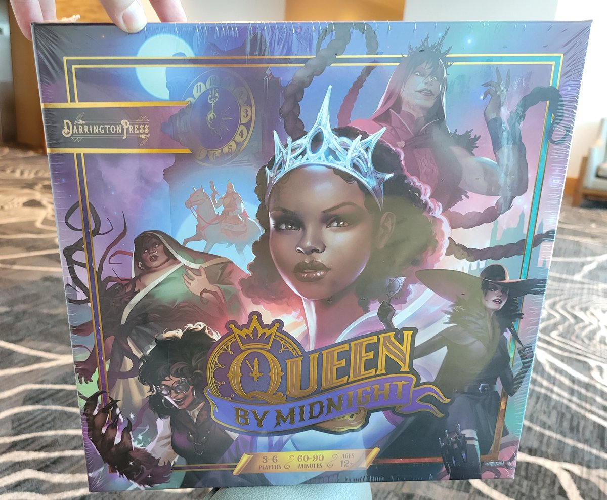 SplendedMisfit's tweet photo. @DarringtonPress Queen By Midnight acquired first thing this morning. Can't wait to play this game. The art is so beautiful! https://t.co/zuxU3jhPSA