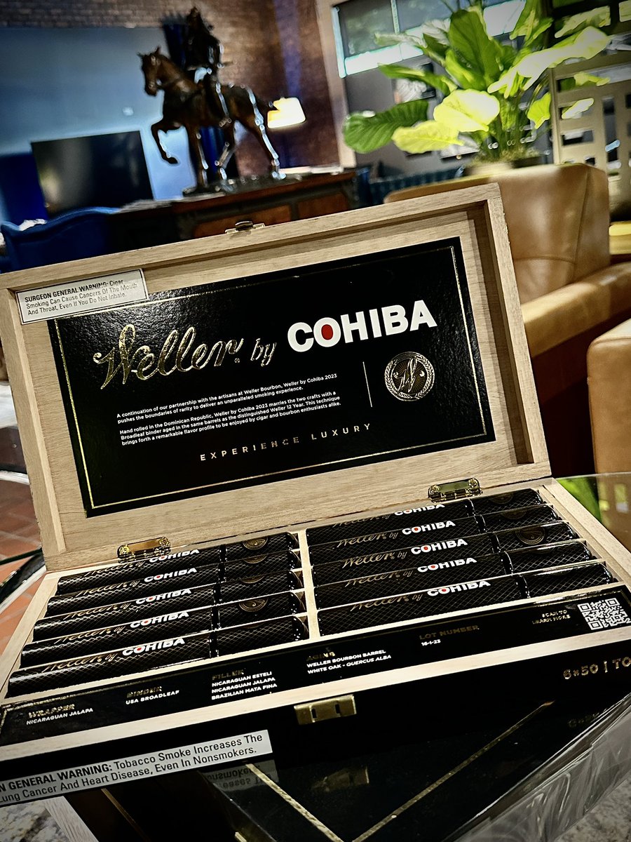 The Weller Cohiba just landed at Blue Label Cigar Lounge! #bluelabelcigarlounge #cohiba #wellerbourbon #cigars #cigarsandspirits #cigarlounge