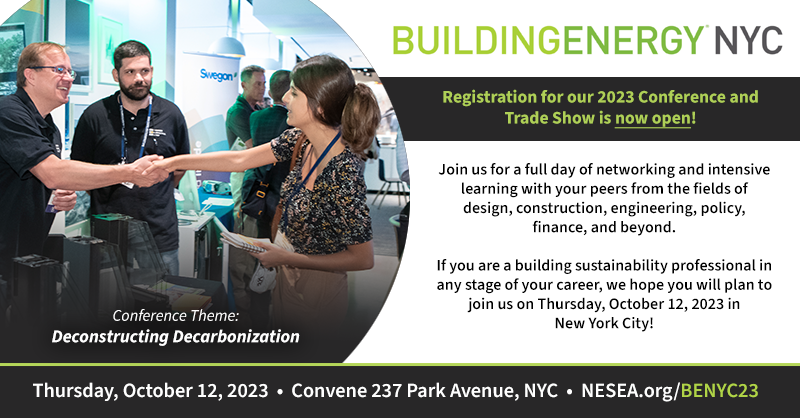 neepenergy's tweet photo. Interested in #decarbonization #highperformancebuilding &amp; #electrification? Attend @NESEA_org's #BENYC23 on October 12th, 2023. Connect with exhibitors and industry leaders, participate in conference sessions, and earn CEUs: https://t.co/noDGZXdYNz https://t.co/CI1uW6UZ4b