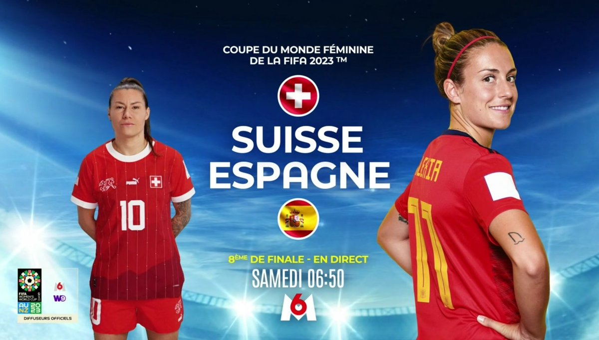 Soldatdesmedias's tweet image. Samedi sur @M6 :

À 6h50, #SUIESP. 

À 9h50, #JPNNOR. 
#FIFAWWC