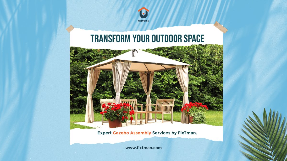 Transform your outdoor oasis with our Gazebo Assembly services! Let us create the perfect retreat for your relaxation and enjoyment. 🌳✨ #GazeboAssembly #OutdoorRetreat