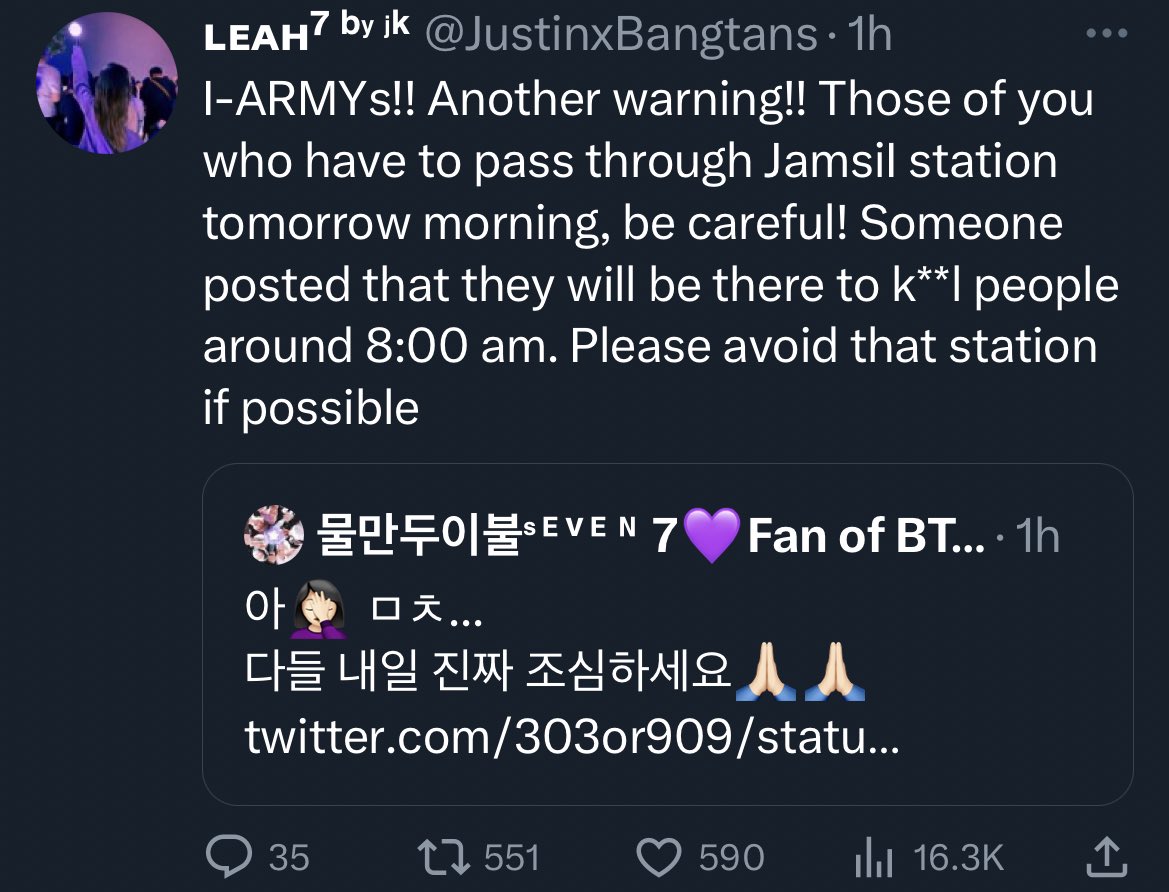 ARMYS ATTENDING AGUST D CONCERT PLEASE BE CAREFUL Don’t go anywhere alone, be alert, keep your cellphone with you at all times
