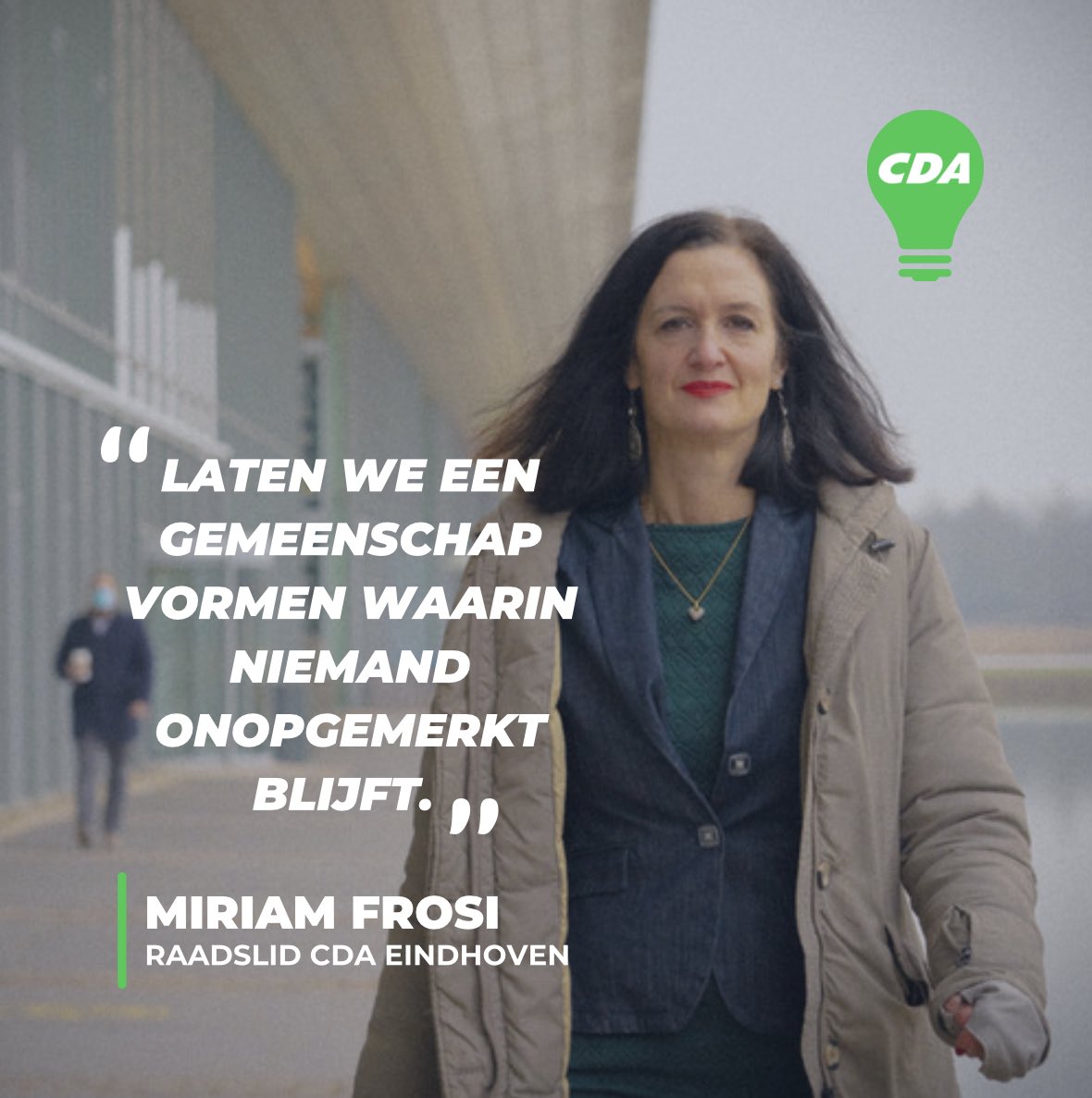 CDA Eindhoven (@cdaeindhoven) on Twitter photo Ontmoet <a href="/MiriamFrosi/">Miriam Frosi</a>, ons toegewijde raadslid. ๐ Ze deelt haar hart in een gastartikel in het Eindhovens Dagblad, waarin ze pleit voor een samenleving waar niemand wordt vergeten. ๐ซ๐ค
#linkinbio #CDAEindhoven #raadslid #samenleving Ontmoet <a href="/MiriamFrosi/">Miriam Frosi</a>, ons toegewijde raadslid. ๐ Ze deelt haar hart in een gastartikel in het Eindhovens Dagblad, waarin ze pleit voor een samenleving waar niemand wordt vergeten. ๐ซ๐ค
#linkinbio #CDAEindhoven #raadslid #samenleving